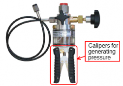 calipers for generating pressure on PGS700 hand pump