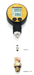 Swivel joint and bsp adaptor for leo2 digital pressure gauge