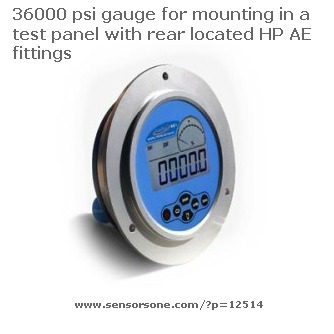 36000psi panel mount gauge
