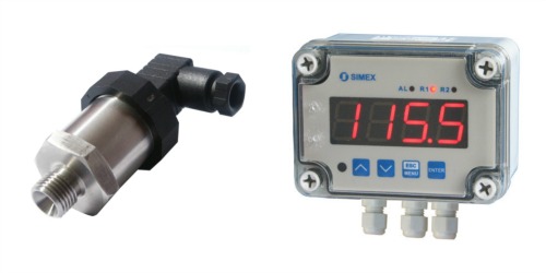 Vacuum suction sensor & wall mount digital readout with switched contacts