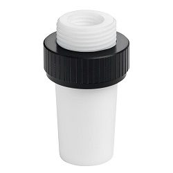 Glassware stopper to 1/4 NPT female PTFE adapter